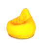 Кресла пуфы желтые