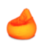 Кресла пуфы оранжевые