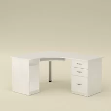 Стол компьютерный СУ - 9 - белый